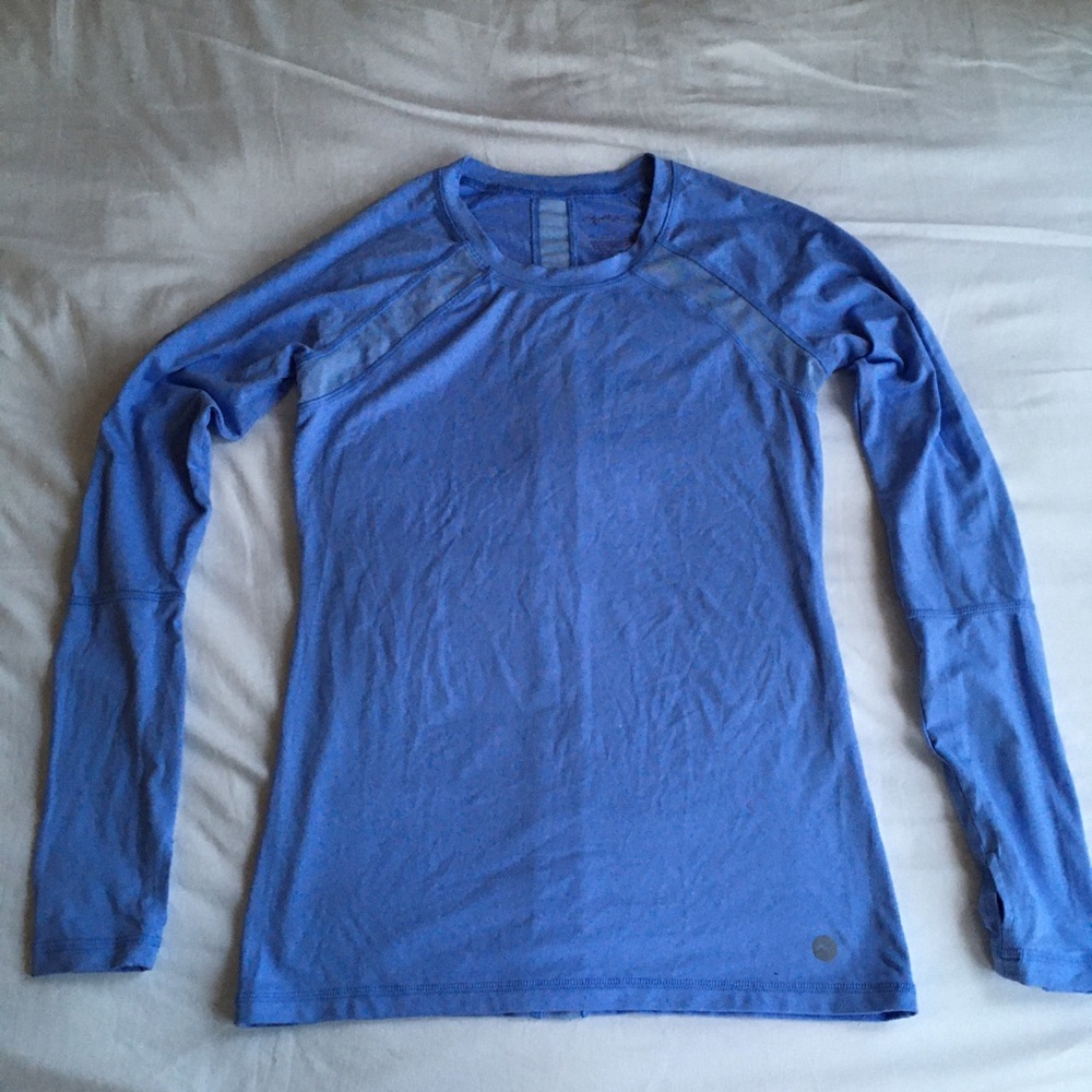 X by Gottex Line Mesh Long Sleeve T-Shirt Blue S